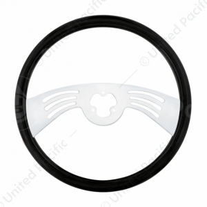 18" Carbon Black Steering Wheel - 2 Spoke
