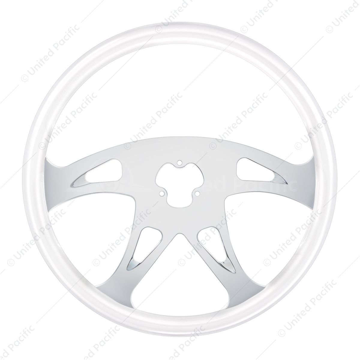 18" Color Boss Steering Wheel - Glacier White