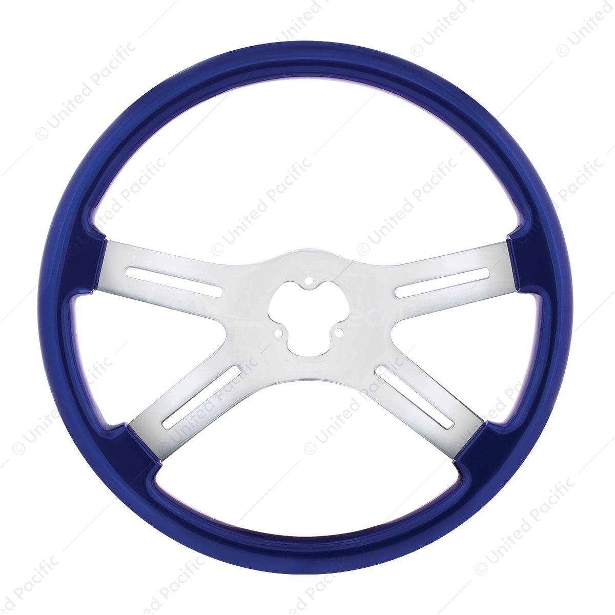 18" Candy Color 4 Spoke Steering Wheel - Indigo Blue