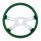 18" Vibrant Color 4 Spoke Steering Wheel - Emerald Green