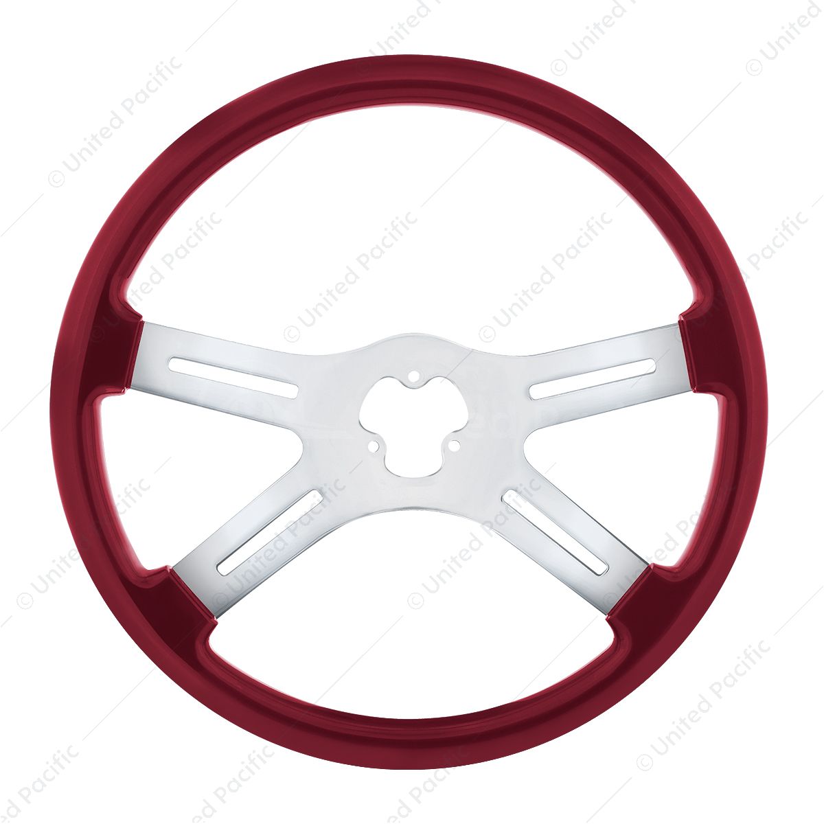 18" Candy Color 4 Spoke Steering Wheel - Candy Red