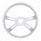 18" Vibrant Color 4 Spoke Steering Wheel - Liquid Silver