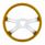 18" Vibrant Color 4 Spoke Steering Wheel - Electric Yellow