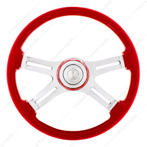 18" 4 Spoke Steering Wheel With Color Matching Horn Bezel