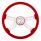 18" 4 Spoke Steering Wheel With Color Matching Horn Bezel - Indigo Red