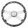 18" 4 Spoke Skull Steering Wheel With Matching Skull Horn Bezel - White