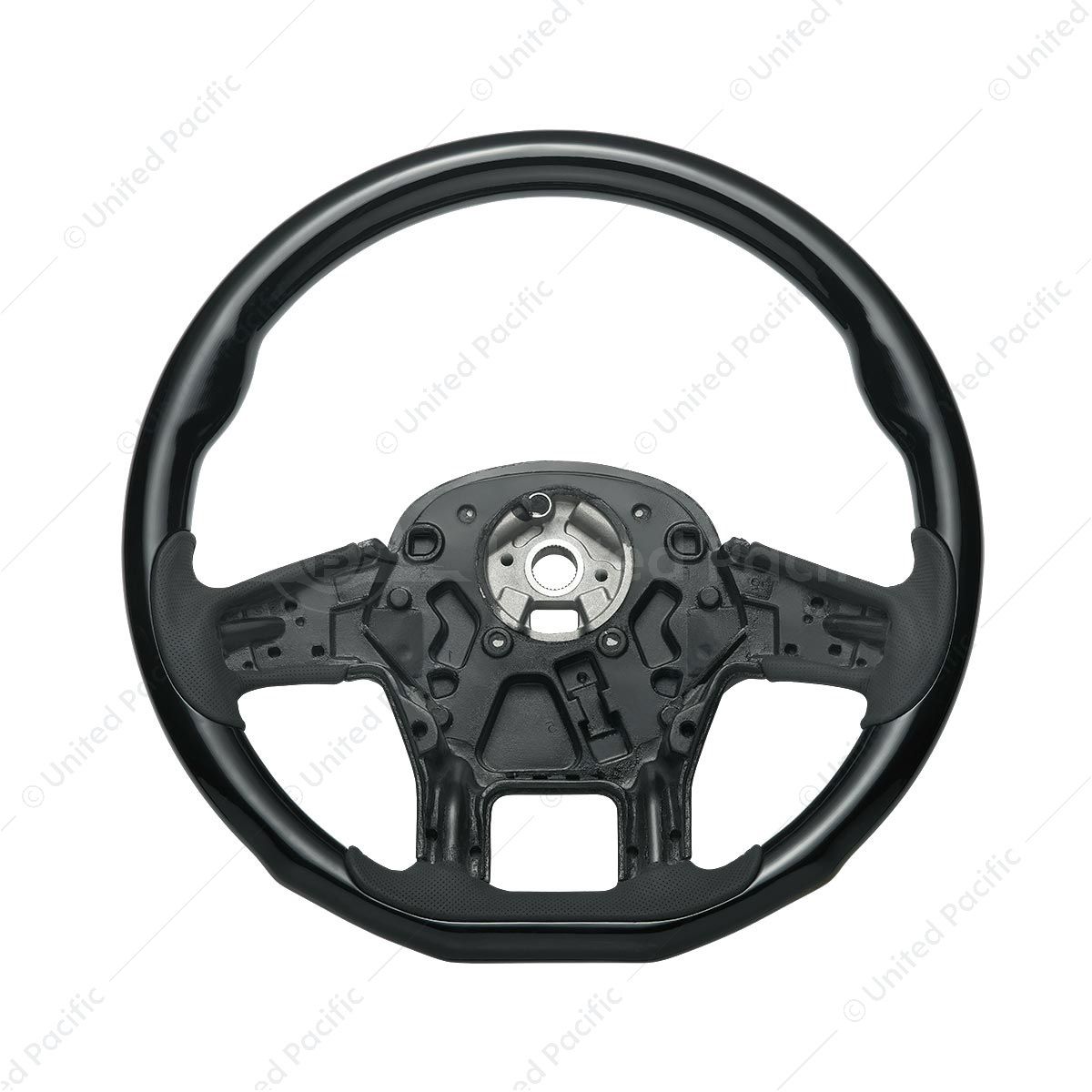 18" YourGrip Wood Candy Color Steering Wheel For 2012-2021 PB 579 & 2013-2021 KW T680-Glossy Black