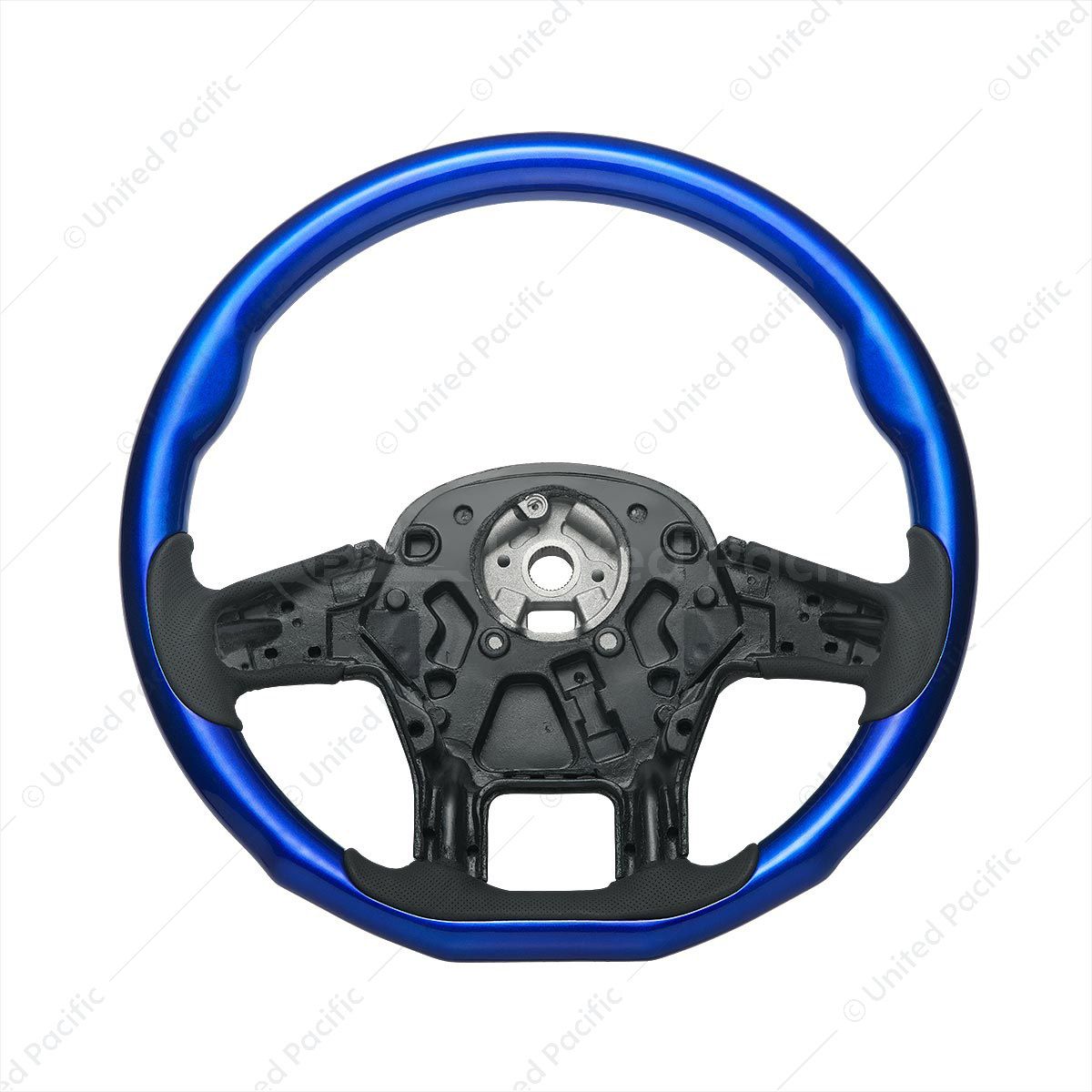 18" YourGrip Wood Candy Color Steering Wheel For 2012-2021 PB 579 & 2013-2021 KW T680-Indigo Blue