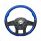 18" YourGrip Wood Candy Color Steering Wheel For 2012-2021 PB 579 & 2013-2021 KW T680-Indigo Blue