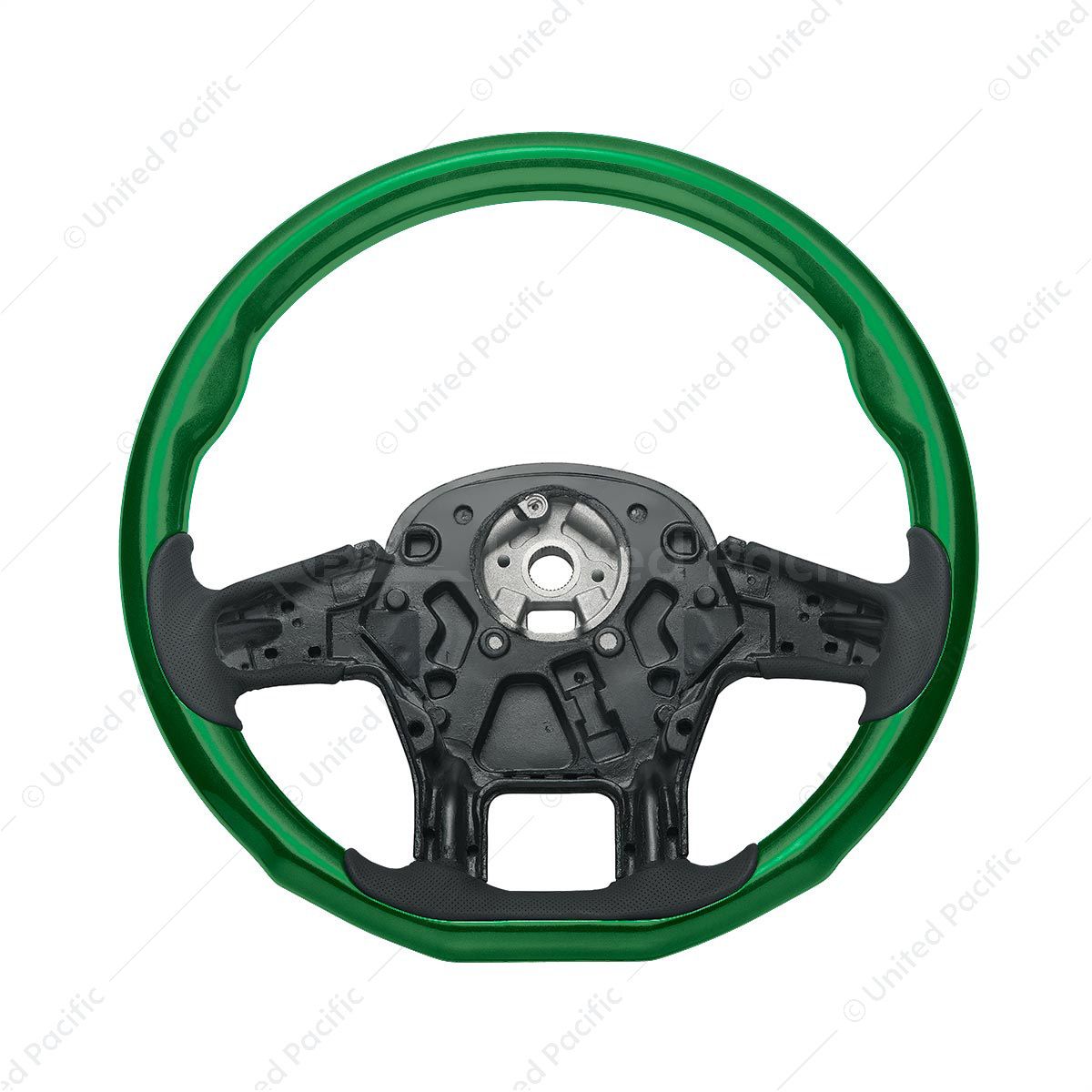 18" YourGrip Wood Candy Color Steering Wheel For 2012-2021 PB 579 & 2013-2021 KW T680-Emerald Green