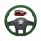 18" YourGrip Wood Candy Color Steering Wheel For 2012-2021 PB 579 & 2013-2021 KW T680-Emerald Green