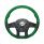 18" YourGrip Wood Candy Color Steering Wheel For 2012-2021 PB 579 & 2013-2021 KW T680-Emerald Green