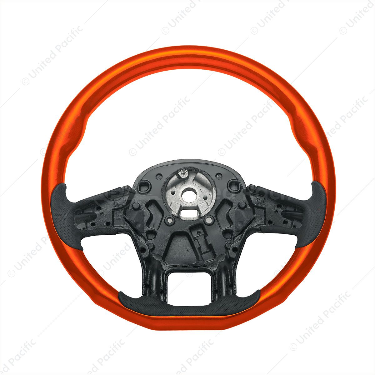 18" YourGrip Wood Candy Color Steering Wheel For 2012-2021 PB 579 & 2013-2021 KW T680-Cadmium Orange