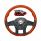 18" YourGrip Wood Candy Color Steering Wheel For 2012-2021 PB 579 & 2013-2021 KW T680-Cadmium Orange