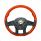 18" YourGrip Wood Candy Color Steering Wheel For 2012-2021 PB 579 & 2013-2021 KW T680-Cadmium Orange