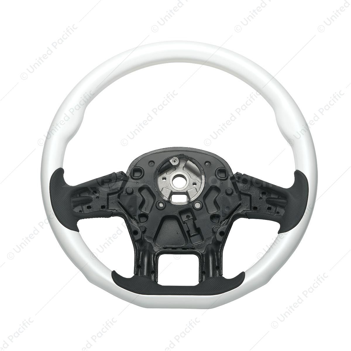 18" YourGrip Wood Candy Color Steering Wheel For 2012-2021 PB 579 & 2013-2021 KW T680-Pearl White