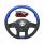 18" YourGrip Leather & Wood Candy Color Steering Wheel For 2012-2021 PB 579&2013-2021 KW T680-Indigo