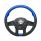 18" YourGrip Leather & Wood Candy Color Steering Wheel For 2012-2021 PB 579&2013-2021 KW T680-Indigo