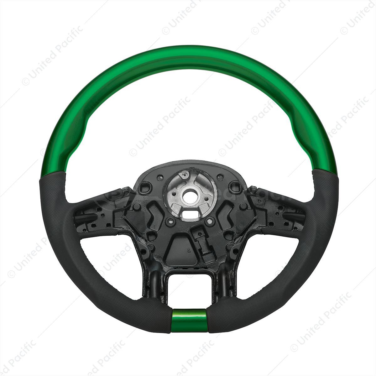18" YourGrip Leather & Wood Candy Color Steering Wheel For 2012-2021 PB 579&2013-2021 KW T680-Emeral