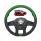 18" YourGrip Leather & Wood Candy Color Steering Wheel For 2012-2021 PB 579&2013-2021 KW T680-Emeral