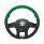 18" YourGrip Leather & Wood Candy Color Steering Wheel For 2012-2021 PB 579&2013-2021 KW T680-Emeral