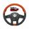 18" YourGrip Leather & Wood Candy Color Steering Wheel For 2012-2021 PB 579&2013-2021 KW T680-Cadmiu