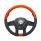18" YourGrip Leather & Wood Candy Color Steering Wheel For 2012-2021 PB 579&2013-2021 KW T680-Cadmiu