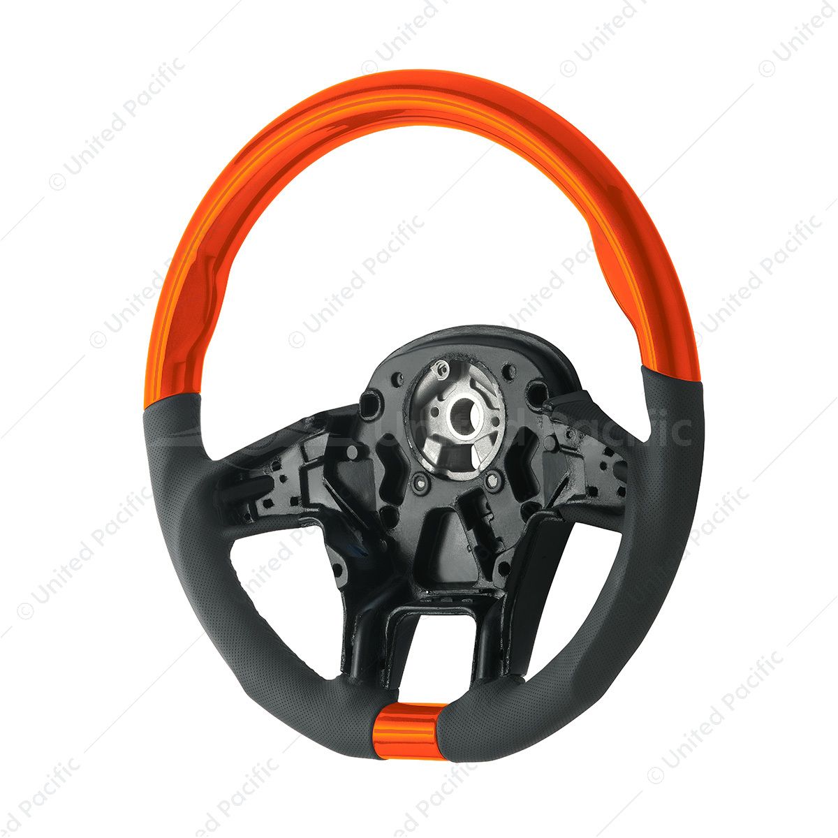 18" YourGrip Leather & Wood Candy Color Steering Wheel For 2012-2021 PB 579&2013-2021 KW T680-Cadmiu
