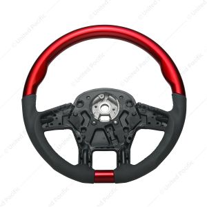 18" YourGrip Leather & Wood Candy Color Steering Wheel For 2012-2021 PB 579&2013-2021 KW T680-Candy