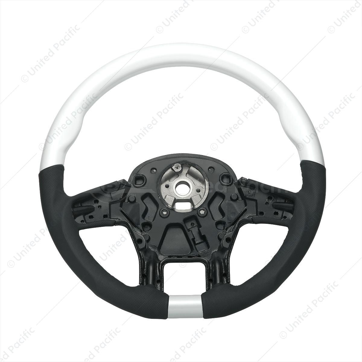 18" YourGrip Leather & Wood Candy Color Steering Wheel For 2012-2021 PB 579&2013-2021 KW T680-Pearl