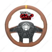18" YourGrip GT PRO Leather Steering Wheel For 2012-2021 Peterbilt 579 & 2013-2021 Kenworth T680-Bro