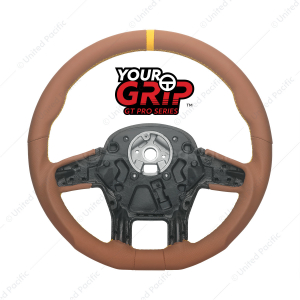 18" YourGrip GT PRO Leather Steering Wheel For 2012-2021 Peterbilt 579 & 2013-2021 Kenworth T680