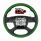 18" YourGrip Wood Candy Color Steering Wheel For 2018-2026 Freightliner Cascadia-Emerald Green