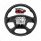 18" YourGrip Leather & Wood Candy Color Steering Wheel For 2018-2026 Freightliner Cascadia-Glossy Bl