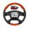 18" YourGrip Leather & Wood Candy Color Steering Wheel For 2018-2026 Freightliner Cascadia-Cadmium O