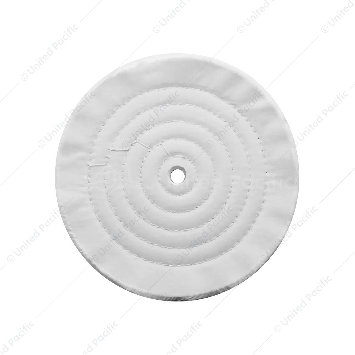 8" White Soft Muslin Buff - 1/2" Arbor