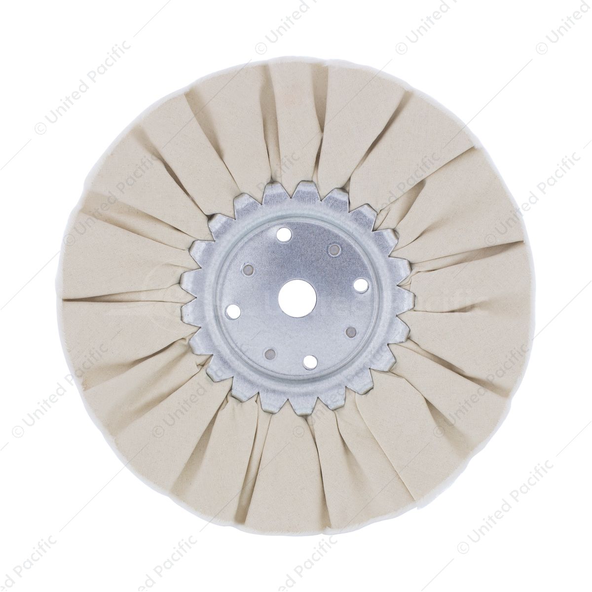 8" White Treated Airway Buff - 5/8" & 1/2" Arbor