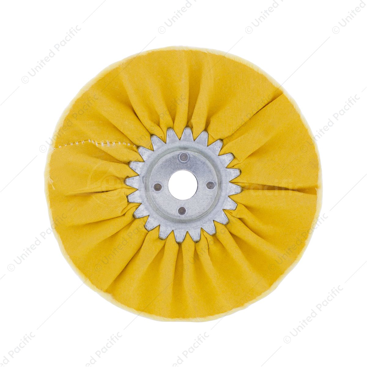 6" Yellow Treated Airway Buff - 5/8" & 1/2" Arbor