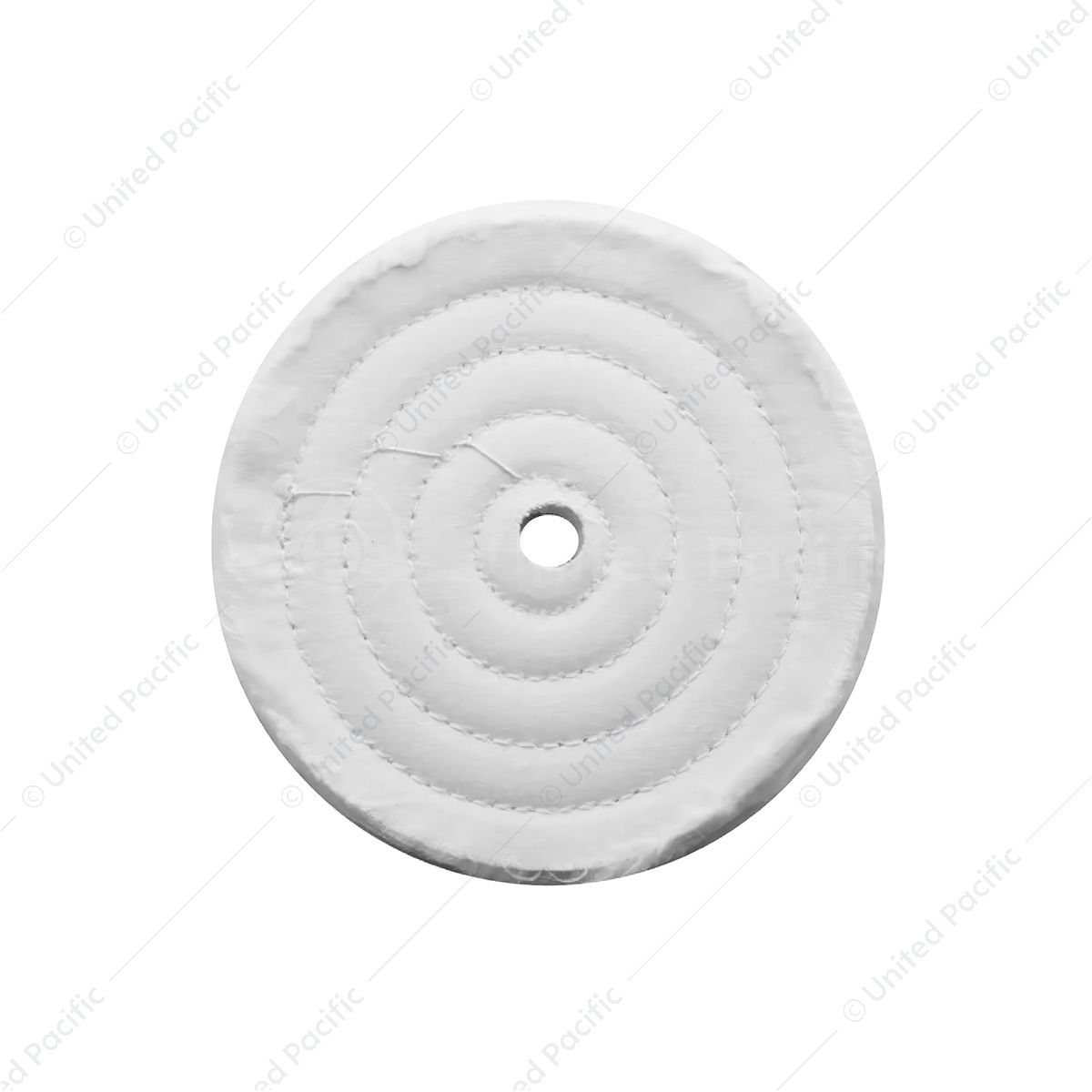 6" White Soft Muslin Buff - 1/2" Arbor