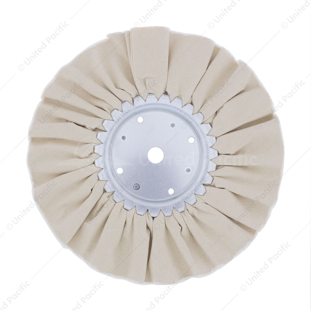 10" White Treated Airway Buff - 5/8" & 1/2" Arbor