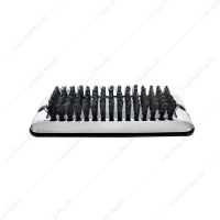 Stainless Shoe/Boot Scraper With Nylon Brush - Black Brush