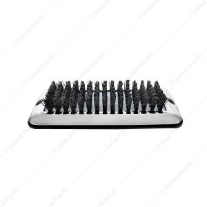 Stainless Shoe/Boot Scraper With Nylon Brush - Black Brush