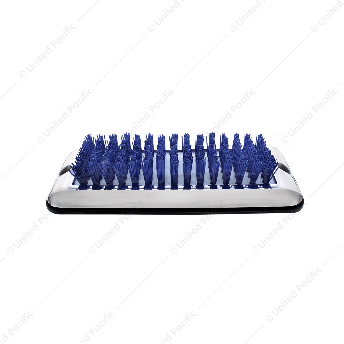 Stainless Shoe/Boot Scraper With Nylon Brush - Blue Brush