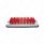 Stainless Shoe/Boot Scraper With Nylon Brush - Red Brush