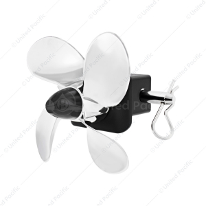 Spinning Propeller Hitch Cover For 2" X 2" Trailer Hitch Receiver With Locking Pin
