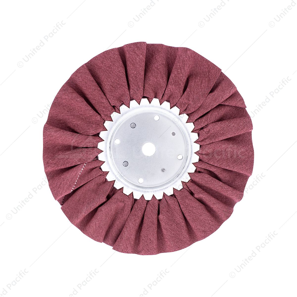 6" Red Treated Airway Buff - 5/8" & 1/2" Arbor