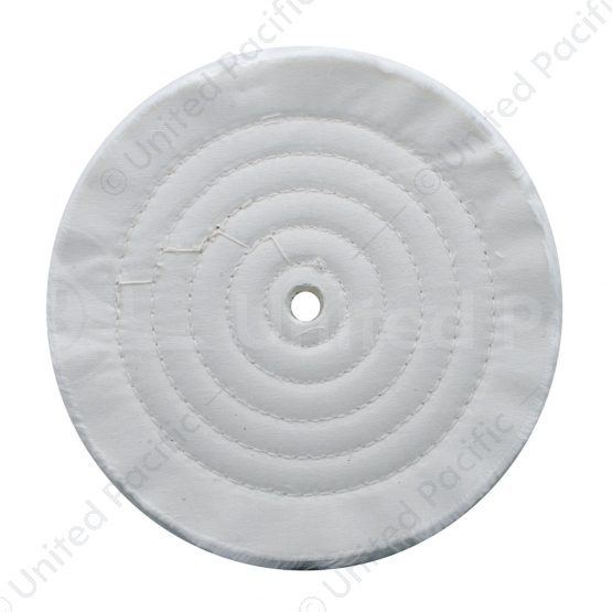 8" White Soft Muslin Buff - 1/8" Arbor