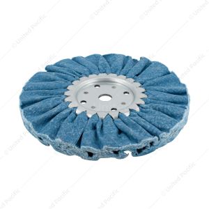 8" Blue Treated Airway Buff - 5/8" & 1/2" Arbor