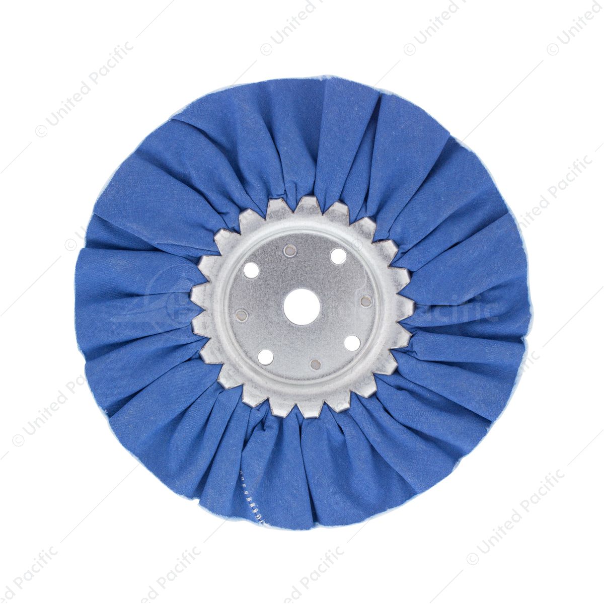 6" Blue Treated Airway Buff - 5/8" & 1/2" Arbor