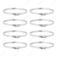 8" Stainless Locking Cable Ties (8-Pack)